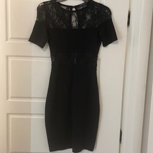 French Connection Black Lace Dress, Mini Dress, US Size 2